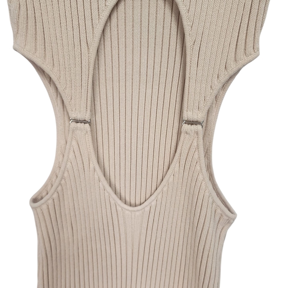 Bec + Bridge Beige Ribbed Knit Dress - Picture 3 of 8